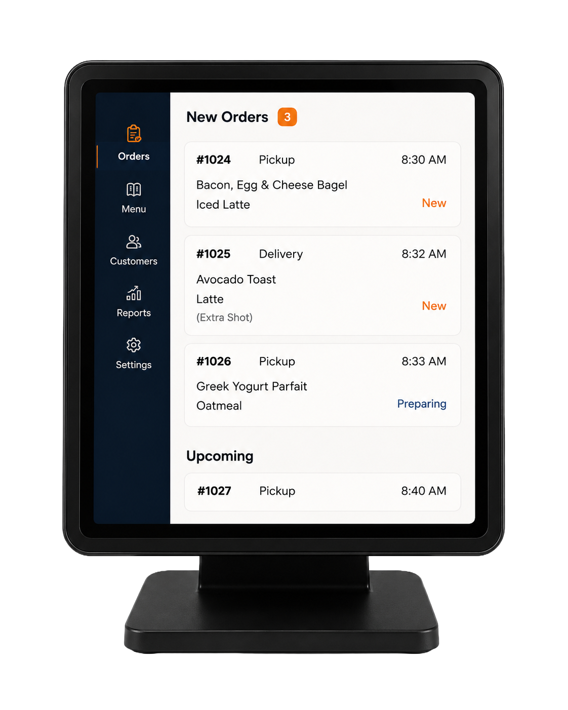 Bagel Tap owner dashboard shown on a laptop screen.